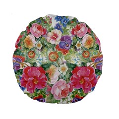 Beautiful Flowers Standard 15  Premium Round Cushions by goljakoff