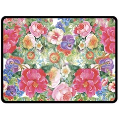 Beautiful Flowers Double Sided Fleece Blanket (large)  by goljakoff