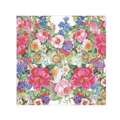 Beautiful Flowers Small Satin Scarf (square) by goljakoff