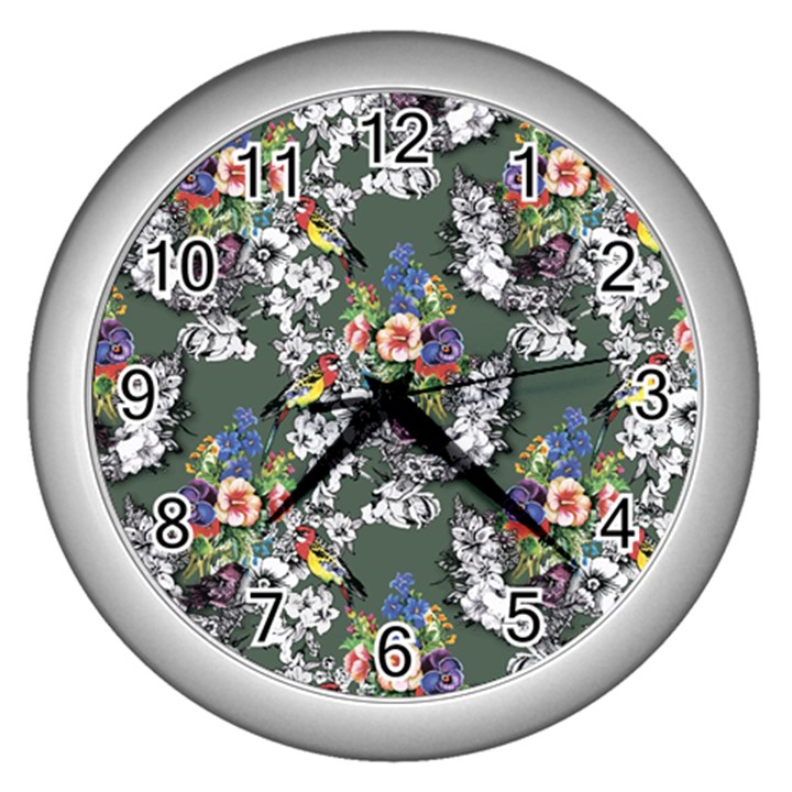 Garden Wall Clock (Silver)