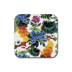 Flowers Rubber Coaster (square)  by goljakoff