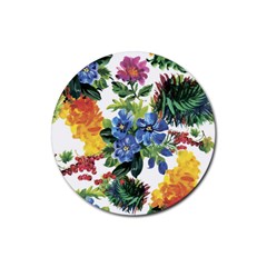 Flowers Rubber Coaster (round)  by goljakoff