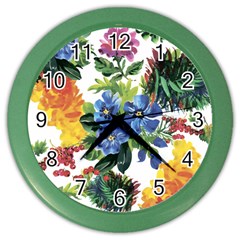 Flowers Color Wall Clock by goljakoff