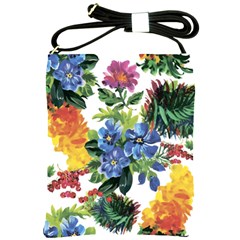 Flowers Shoulder Sling Bag by goljakoff