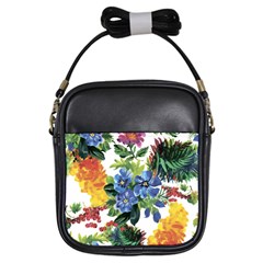 Flowers Girls Sling Bag by goljakoff