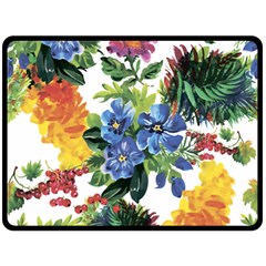 Flowers Fleece Blanket (large)  by goljakoff