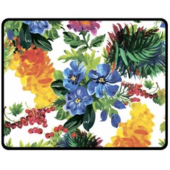 Flowers Fleece Blanket (medium)  by goljakoff