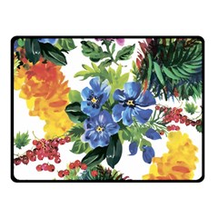 Flowers Fleece Blanket (small) by goljakoff