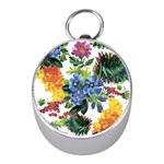 Flowers Mini Silver Compasses Front