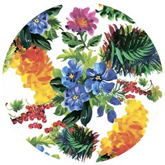 Flowers Wooden Puzzle Round by goljakoff