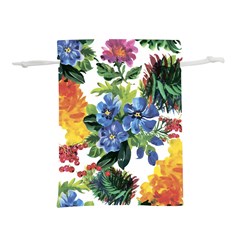 Flowers Lightweight Drawstring Pouch (l) by goljakoff