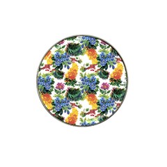 Flowers Pattern Hat Clip Ball Marker (4 Pack) by goljakoff