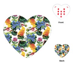 Flowers Pattern Playing Cards Single Design (heart) by goljakoff