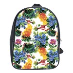 Flowers pattern School Bag (XL) Front