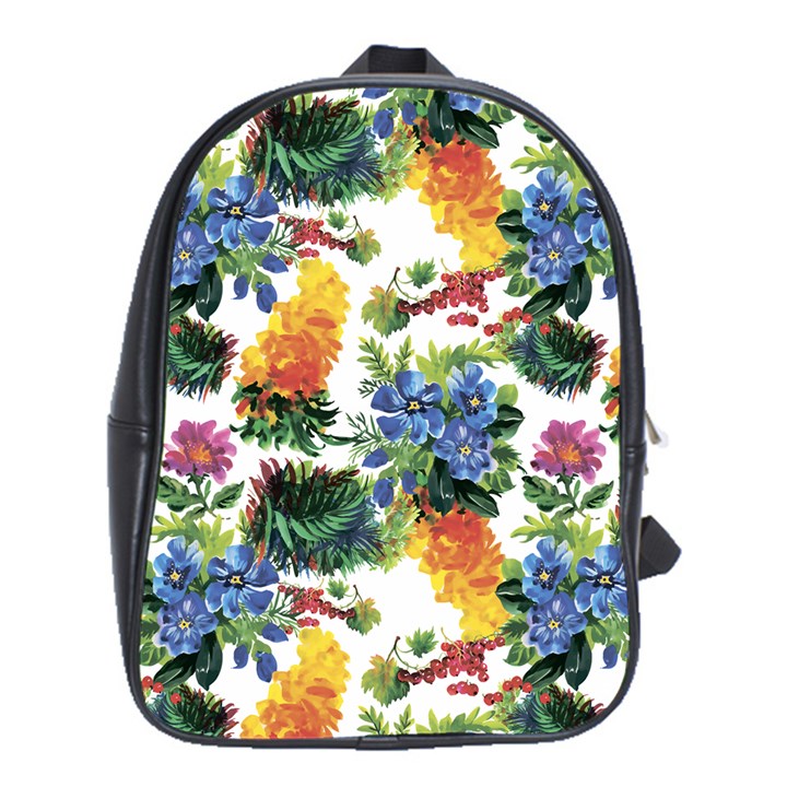 Flowers pattern School Bag (XL)