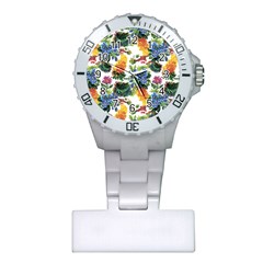 Flowers Pattern Plastic Nurses Watch by goljakoff