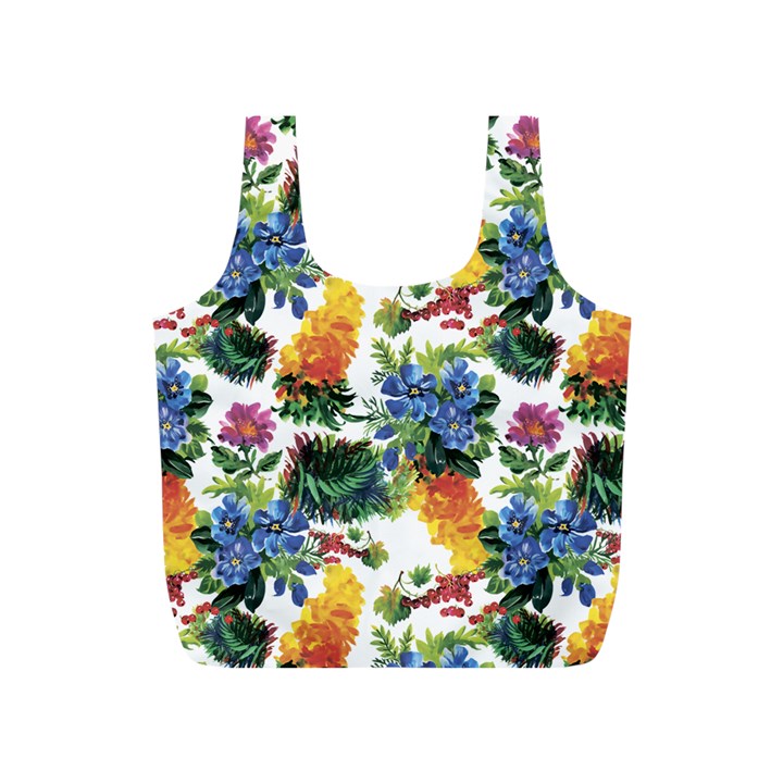 Flowers pattern Full Print Recycle Bag (S)