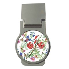 Summer Flowers Money Clips (round)  by goljakoff