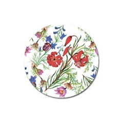 Summer Flowers Magnet 3  (round) by goljakoff