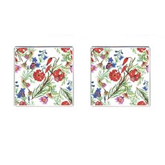 Summer Flowers Cufflinks (square) by goljakoff