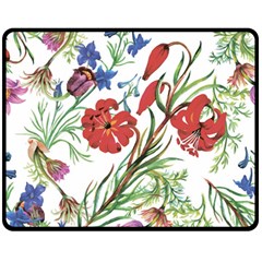 Summer Flowers Fleece Blanket (medium)  by goljakoff