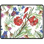 Summer flowers Fleece Blanket (Medium)  60 x50  Blanket Front