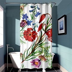 Summer Flowers Shower Curtain 36  X 72  (stall)  by goljakoff