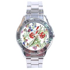 Summer Flowers Stainless Steel Analogue Watch by goljakoff