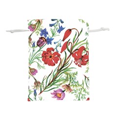 Summer Flowers Lightweight Drawstring Pouch (l) by goljakoff