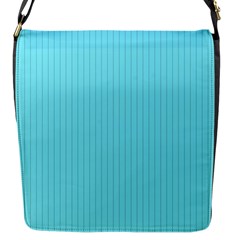 Arctic Blue & Black -  Flap Closure Messenger Bag (s) by FashionLane