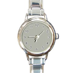 Silver Cloud Grey & Black - Round Italian Charm Watch by FashionLane