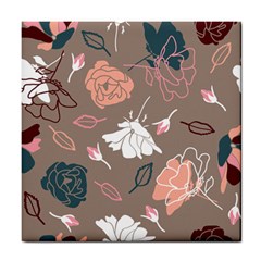 Rose -01 Tile Coaster by LakenParkDesigns