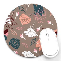 Rose -01 Round Mousepads by LakenParkDesigns