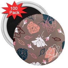 Rose -01 3  Magnets (100 Pack) by LakenParkDesigns