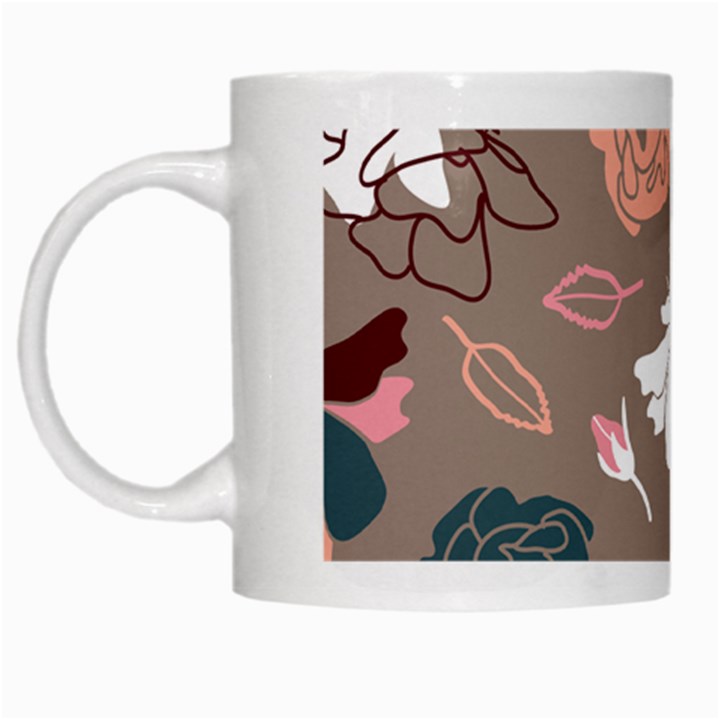 Rose -01 White Mugs