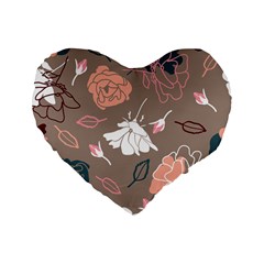 Rose -01 Standard 16  Premium Heart Shape Cushions