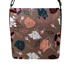 Rose -01 Flap Closure Messenger Bag (l)