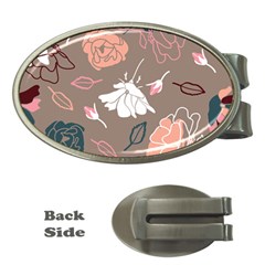 Rose -01 Money Clips (oval) 