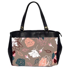 Rose -01 Oversize Office Handbag (2 Sides) by LakenParkDesigns