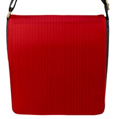 Amaranth Red & Black - Flap Closure Messenger Bag (s) by FashionLane