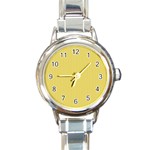 Arylide Yellow & Black - Round Italian Charm Watch Front