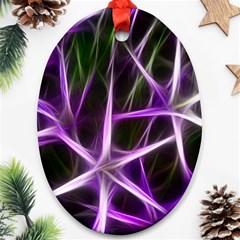 Neurons Brain Cells Imitation Oval Ornament (two Sides)