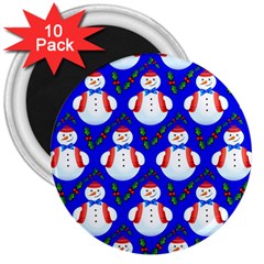 Seamless Snow Cool 3  Magnets (10 Pack)  by HermanTelo