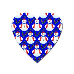 Seamless Snow Cool Heart Magnet by HermanTelo