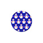 Seamless Snow Cool Golf Ball Marker Front