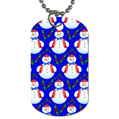 Seamless Snow Cool Dog Tag (two Sides) by HermanTelo