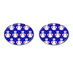 Seamless Snow Cool Cufflinks (oval) by HermanTelo