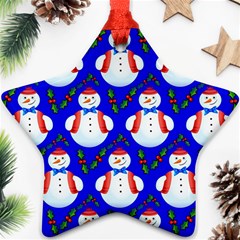 Seamless Snow Cool Star Ornament (two Sides)