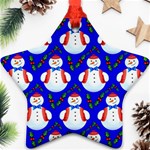 Seamless Snow Cool Star Ornament (Two Sides) Front