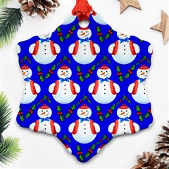 Seamless Snow Cool Snowflake Ornament (two Sides)